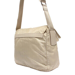 Prada nylon tessuto Beige White shoulder beige bag messenger